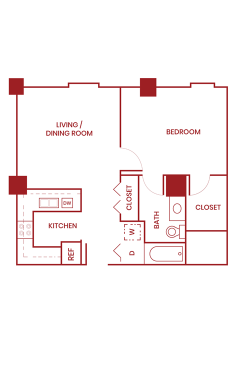 a floor plan of a bedroom apartment